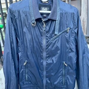 D&G Men's Deep Blue Windbreaker